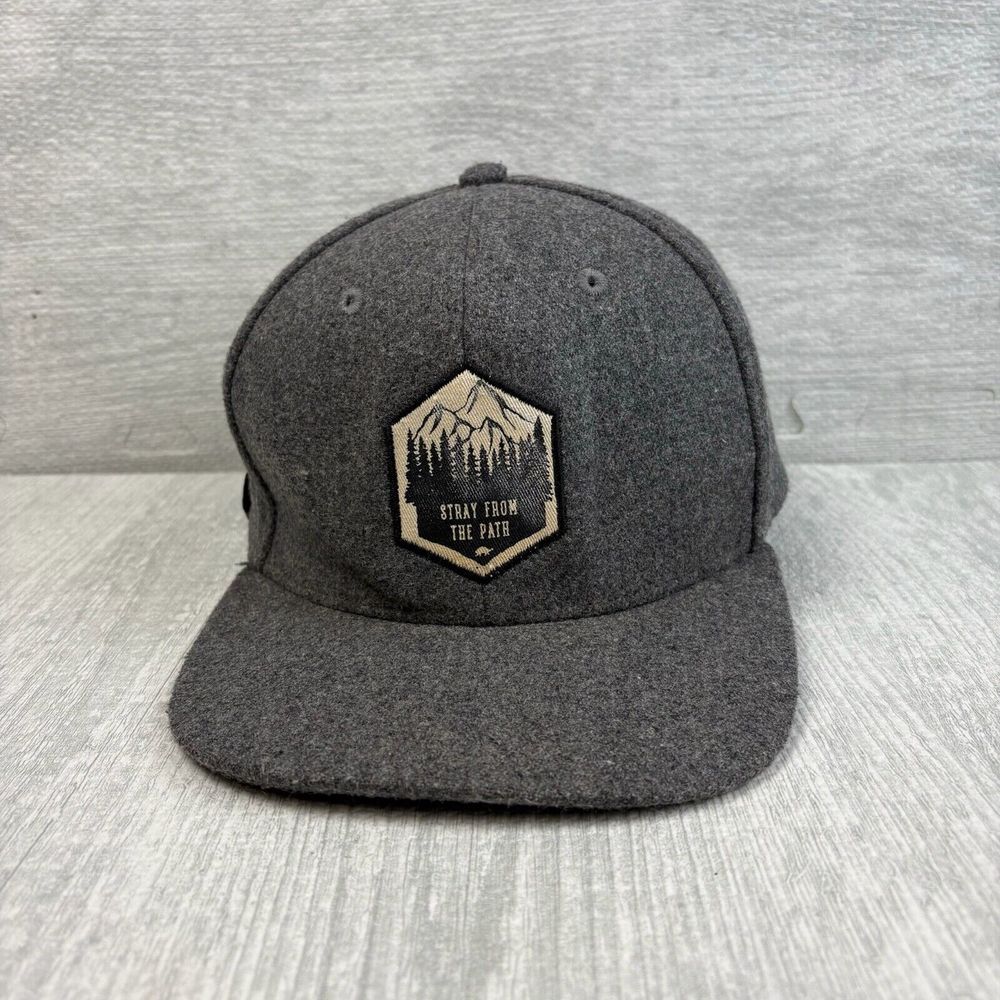 Turtle Fur Hat Cap Snap Back Gray Wool Blend Adult Stray From The Path Outdoors